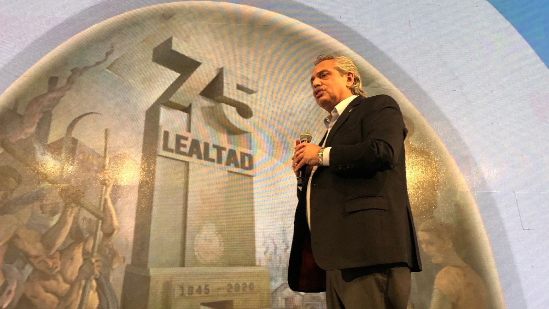 El discurso de Alberto Fernández en la sede de la CGT