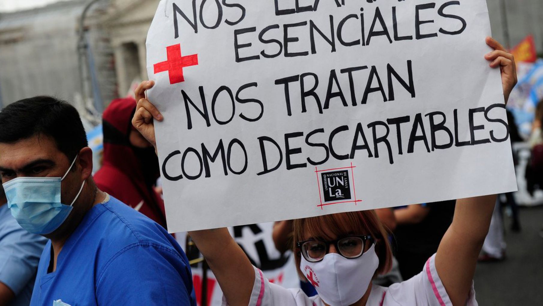 Los enfermeros vuelven a protestar, esta vez frente a la casa de Rodríguez Larreta