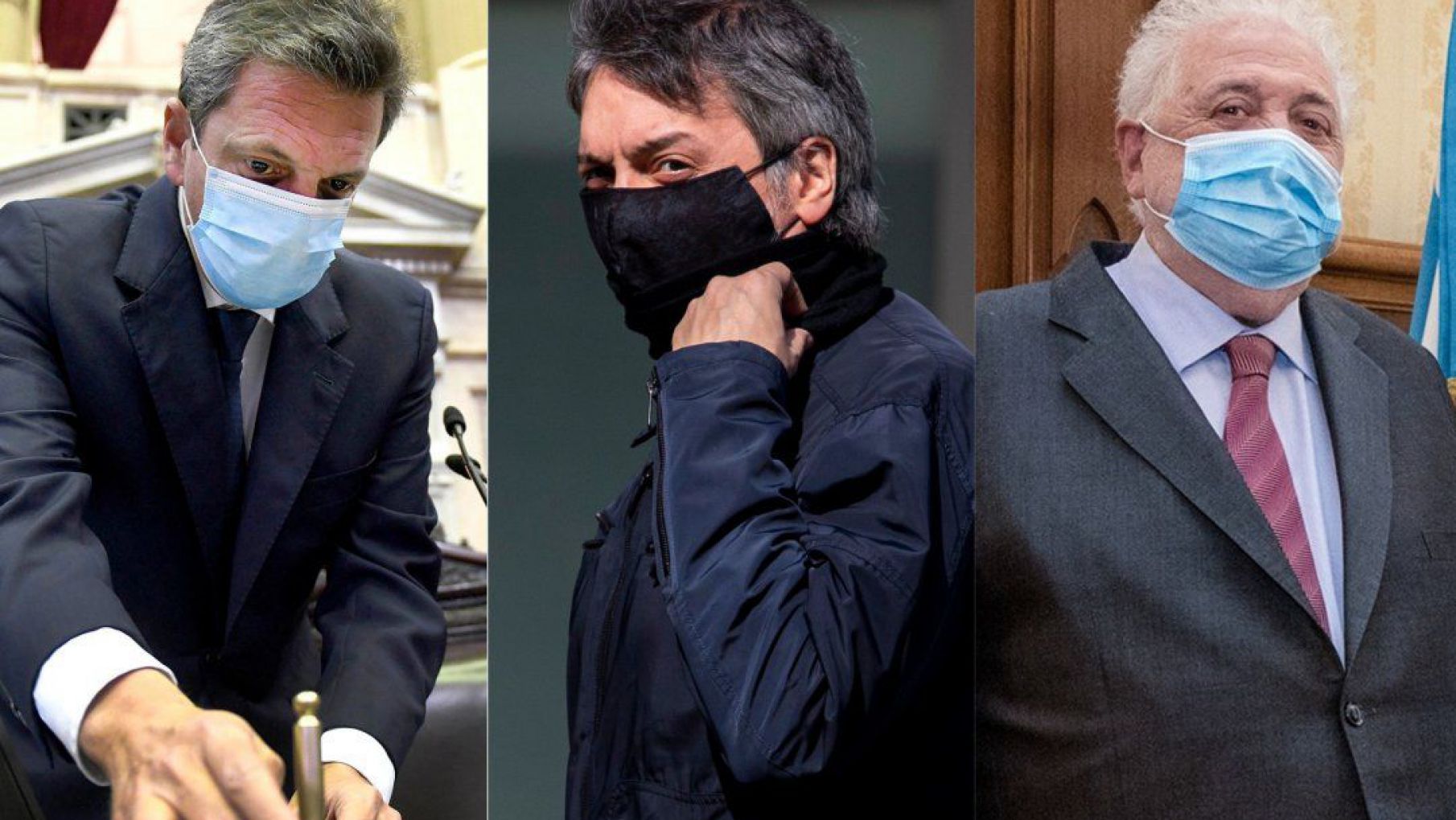 Sergio Massa, Máximo Kirchner y Ginés González Garcia, presentes en los palcos