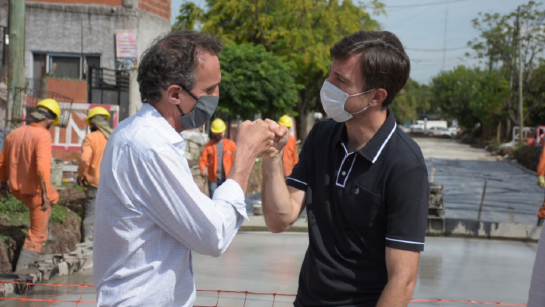 Lucas Ghi y Katopodis recorrieron obras y firmaron otro convenio
