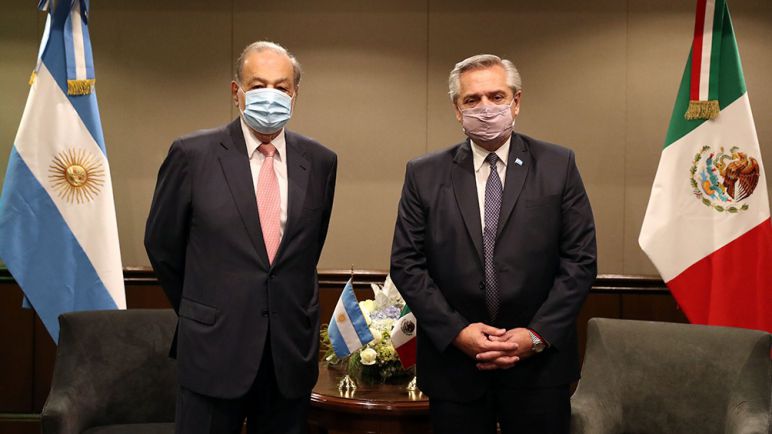 Para el magnate Carlos Slim, la Argentina "se volvió un país creíble para seguir invirtiendo"