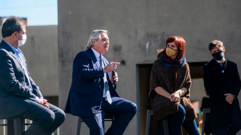 Alberto Fernández redobló sus críticas a la Corte acompañado por Cristina Kirchner, Massa y Kicillof