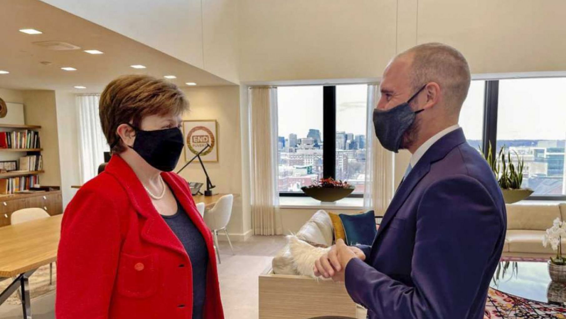 Guzmán viaja a Italia para participar del G20 y reunirse otra vez con Georgieva