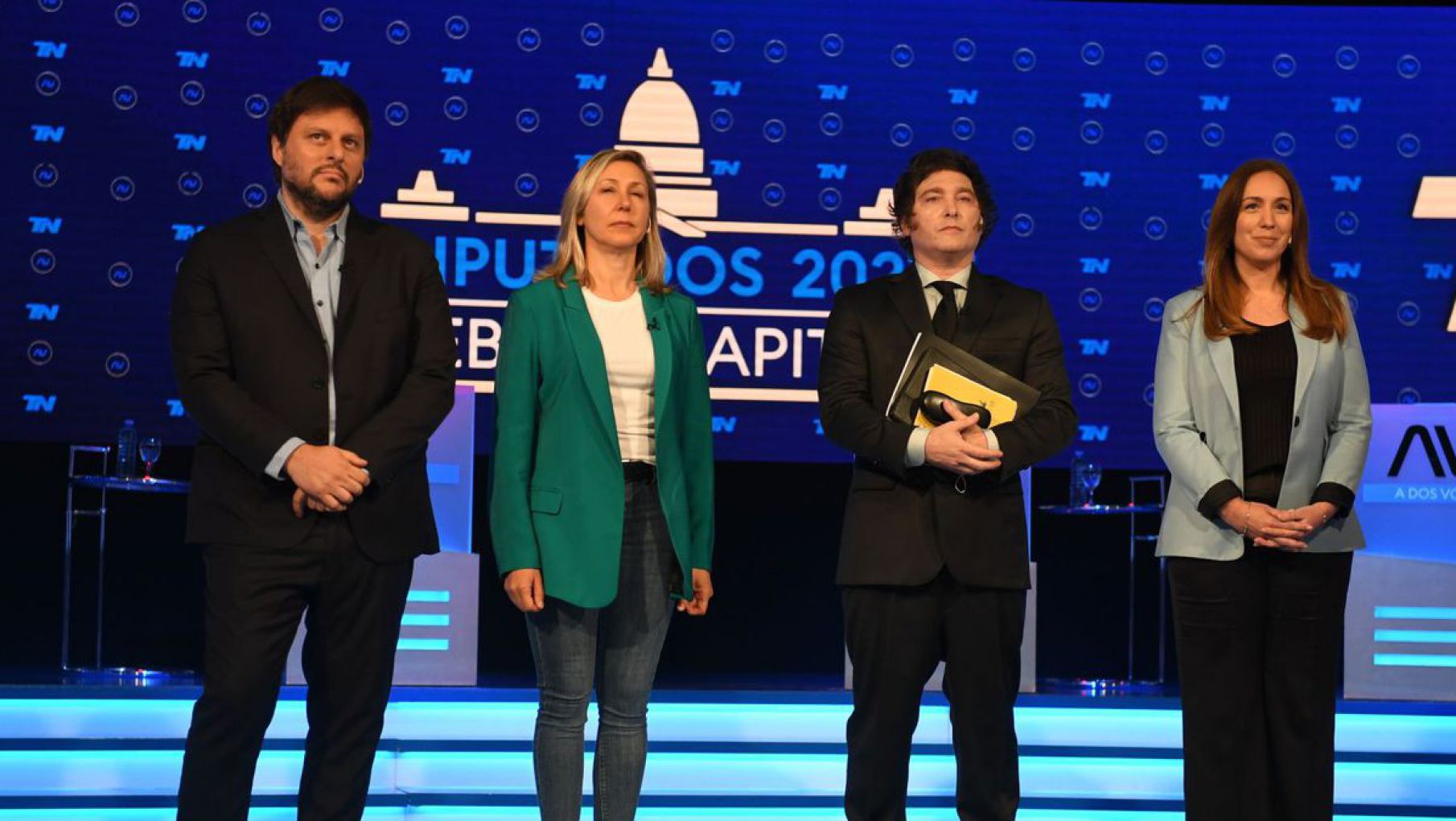 Vidal, Santoro, Milei y Bregman se cruzaron en un debate caliente