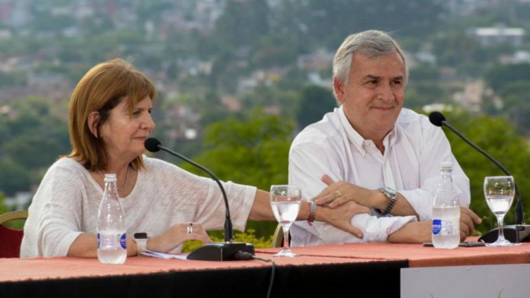 Bullrich con el Gobernador de Jujuy "por ahora estamos muy enfocados en el domingo 14 "