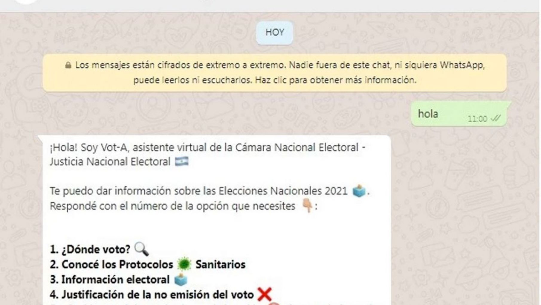 WhatsApp exclusivo para las elecciones: como funcionará el chatbot