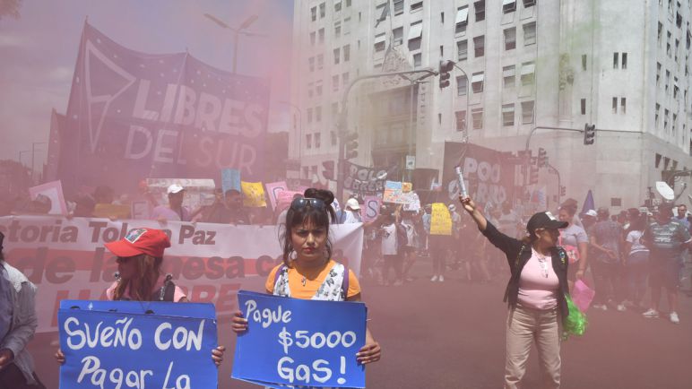 Unidad Piquetera levantó el acampe tras una reunión