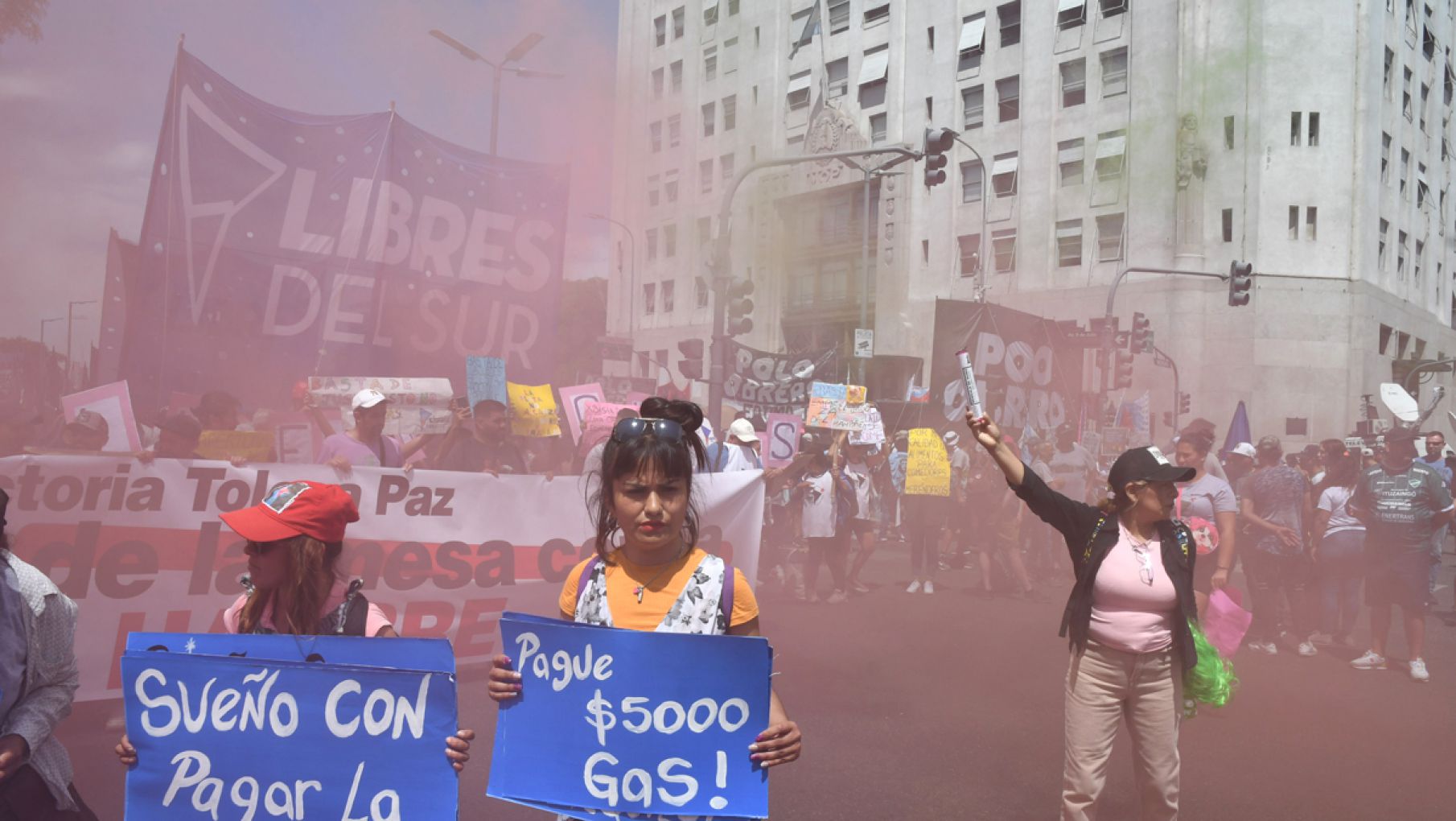Unidad Piquetera levantó el acampe tras una reunión