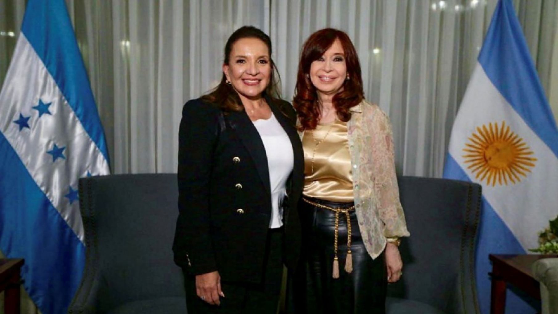 Cristina Kirchner recibió en el Senado de la Nación a Xiomara Castro