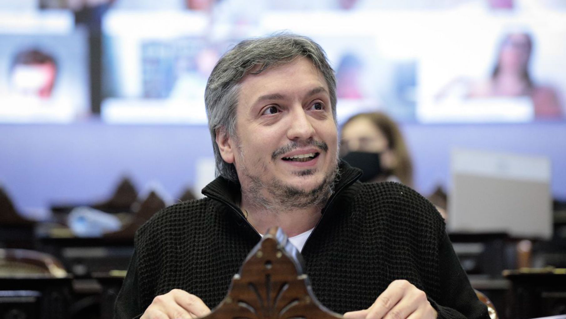 Máximo Kirchner reapareció en el Congreso en una polémica sesión