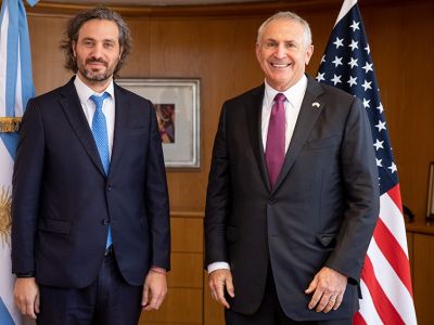 Cafiero analizó el vínculo bilateral con el embajador de Estados Unidos