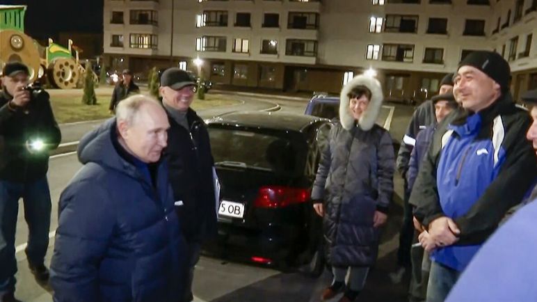 Indignación en Ucrania por la visita de Putin a una de las ciudades tomadas