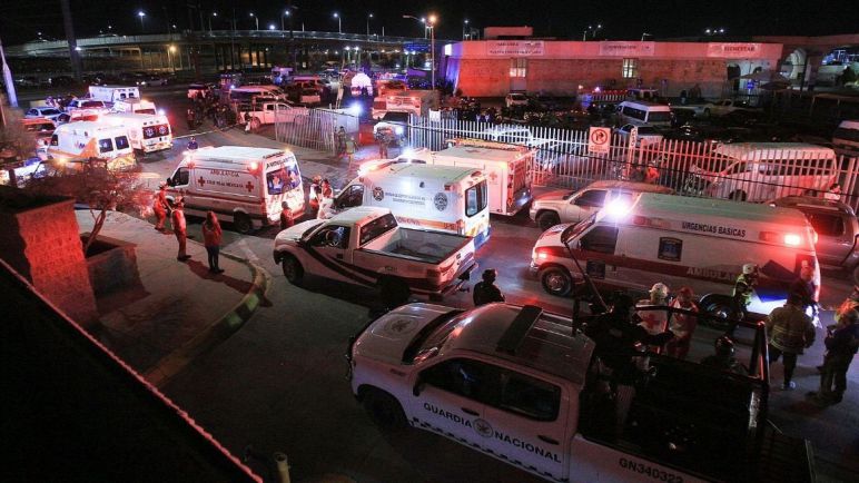 Protestan contra autoridades en Ciudad Juárez tras la muerte de 39 migrantes