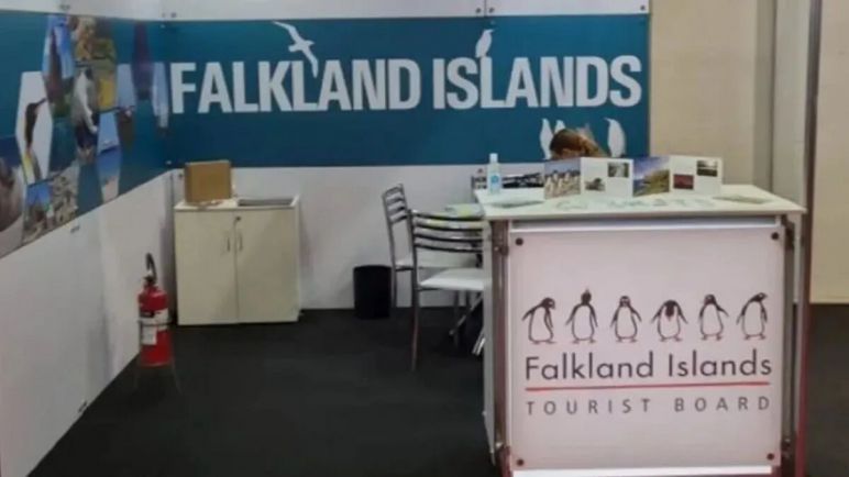 El Gobierno británico de las Islas Malvinas instaló nuevamente un stand turístico en Brasil