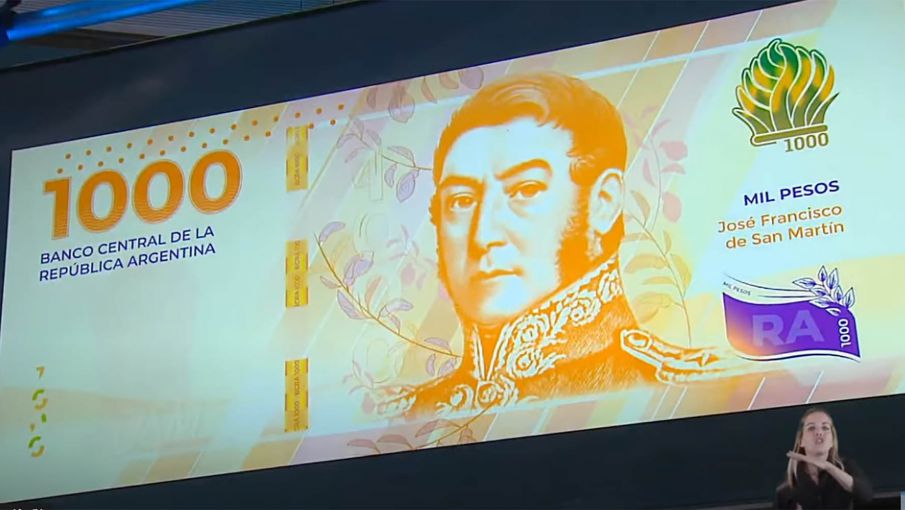 El BCRA puso en circulación el nuevo billete de $1000 