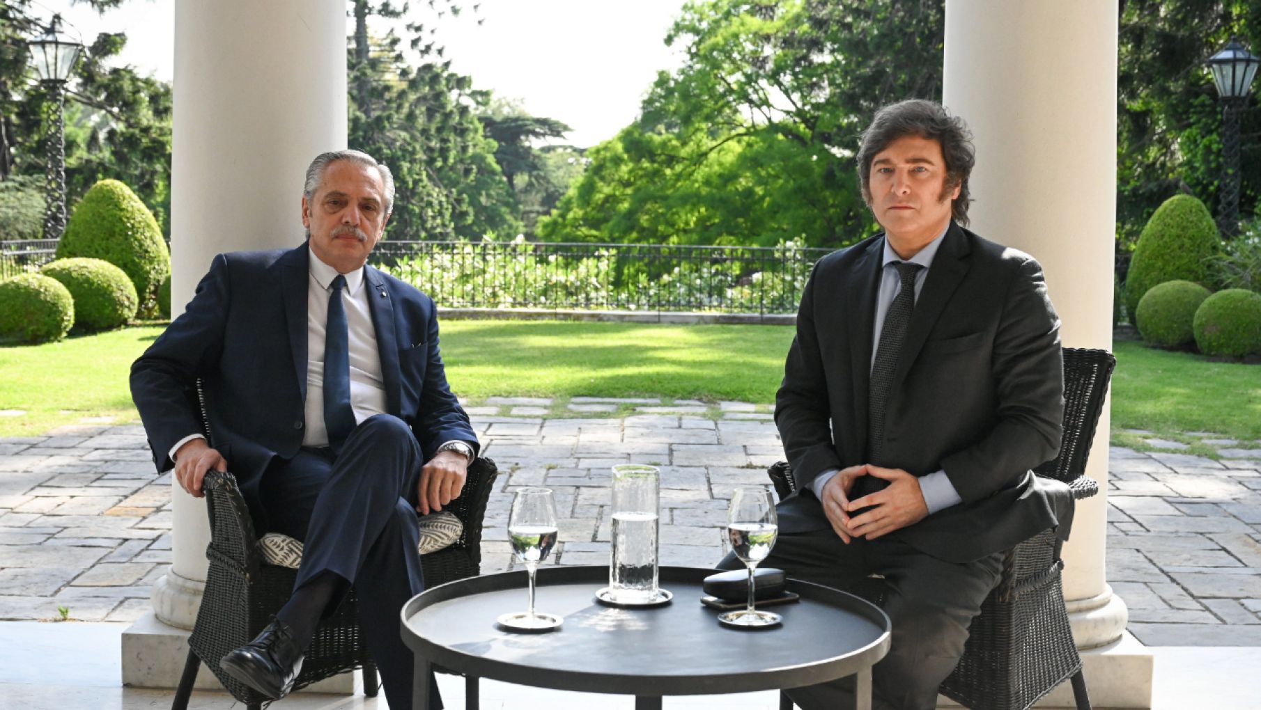 Alberto Fernandez y Javier Milei se reunieron esta mañana en Olivos