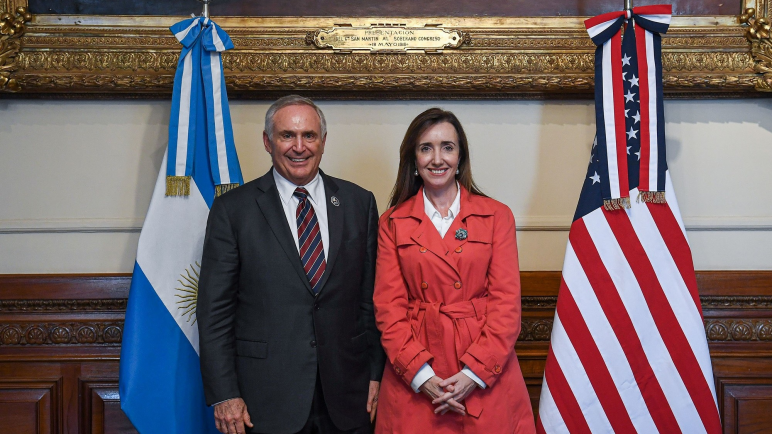 Victoria Villarruel recibió en el Senado al embajador de EE.UU