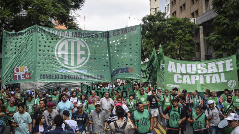 El Gremio de Trabajadores del Estado comenzó el plan de lucha