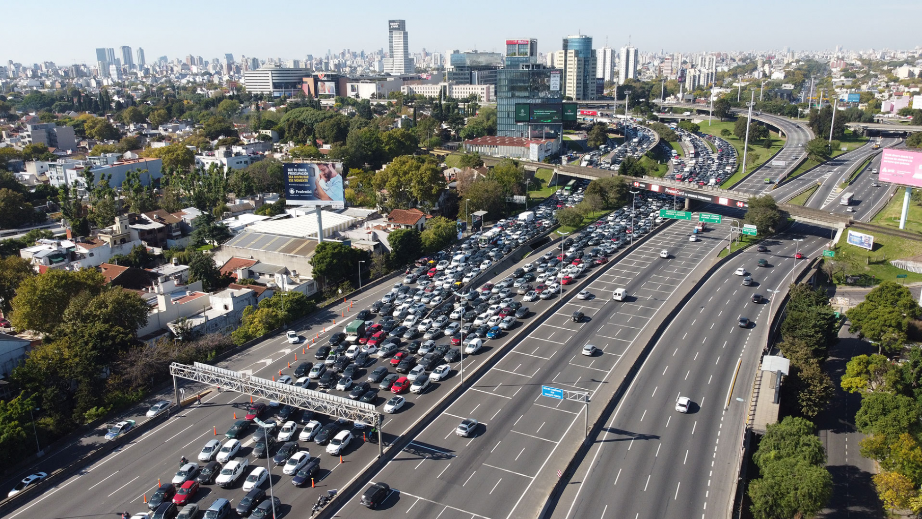 Corte en la Autopista Panamericana en reclamo por un Puente