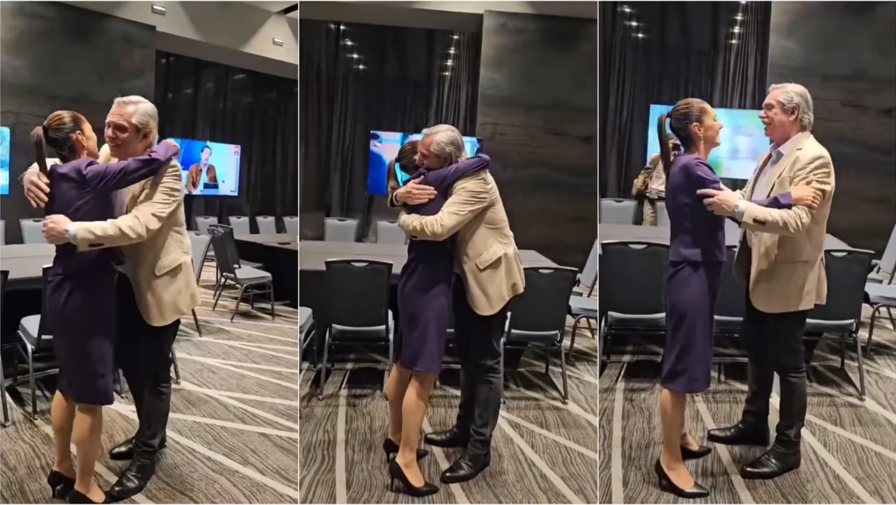 El abrazo de Alberto Fernández a Sheinbaum en México y el saludo de Cristina Kirchner por la elección