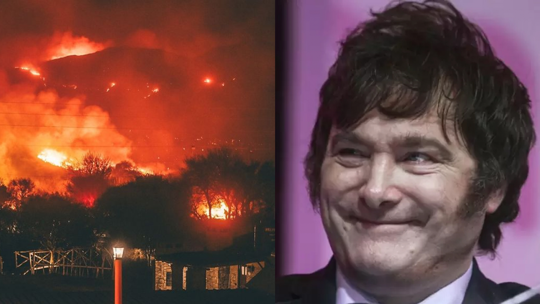 Para monitorear en primera persona los incendios, Milei viaja a Córdoba