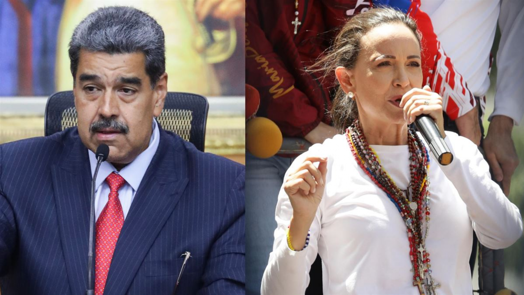 Sigue la tensión en Venezuela entre Nicolas Maduro y Corina Machado