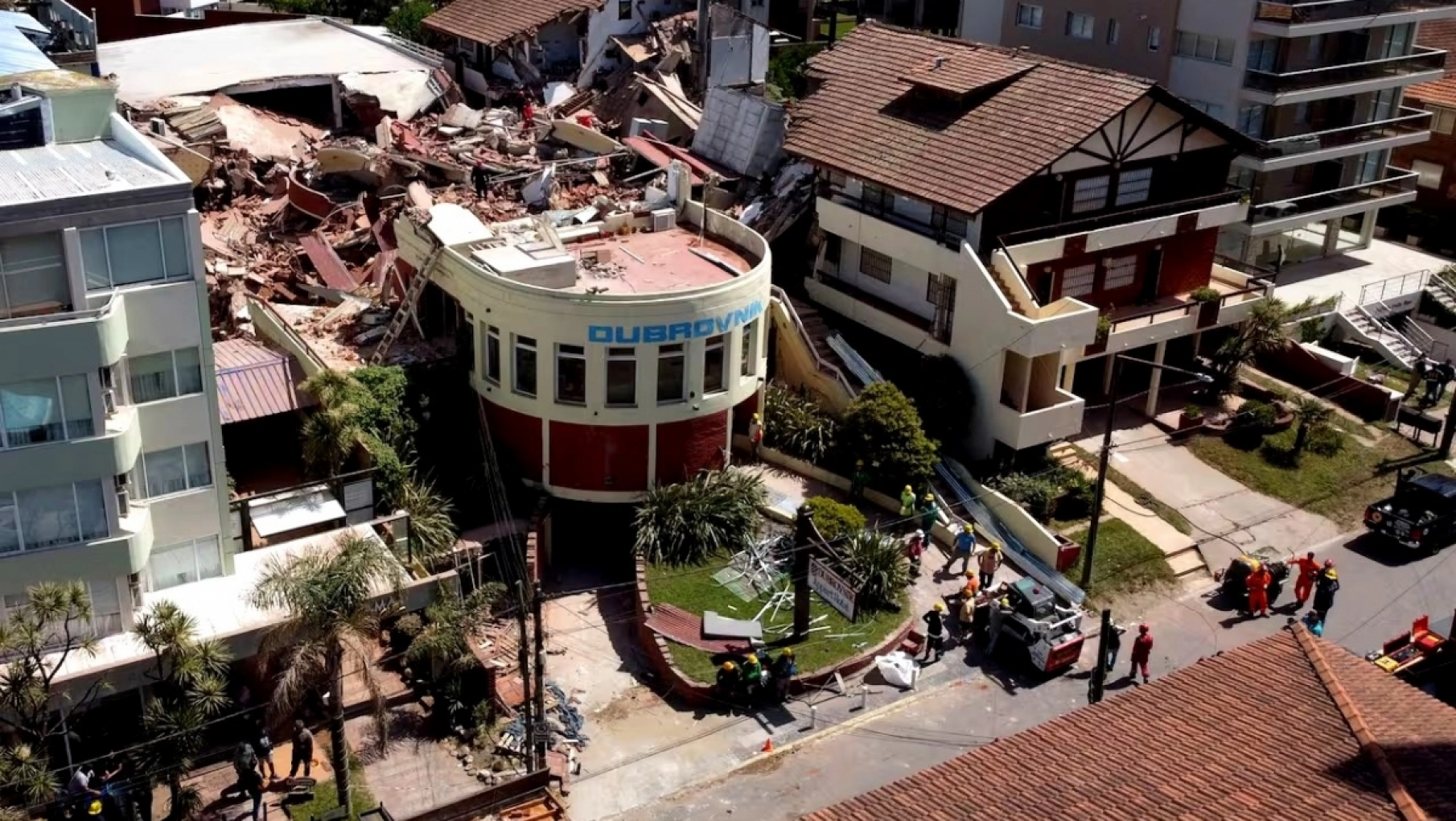 El vídeo del derrumbe en Villa Gesell que sería clave para la investigación