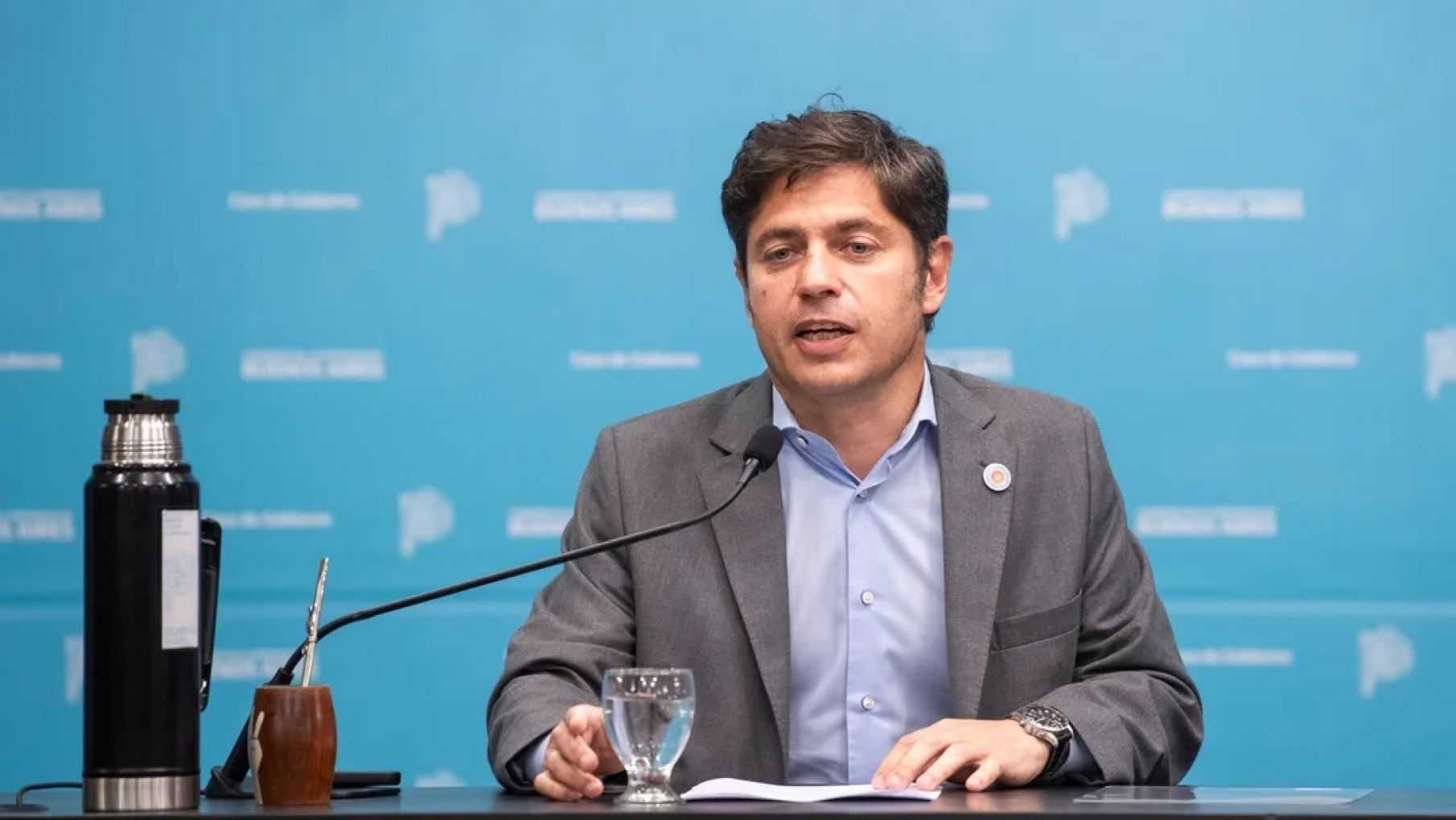 Axel Kicillof en conferencia de prensa: "Firmé un decreto para que la elección provincial se realice el 7 de septiembre".
