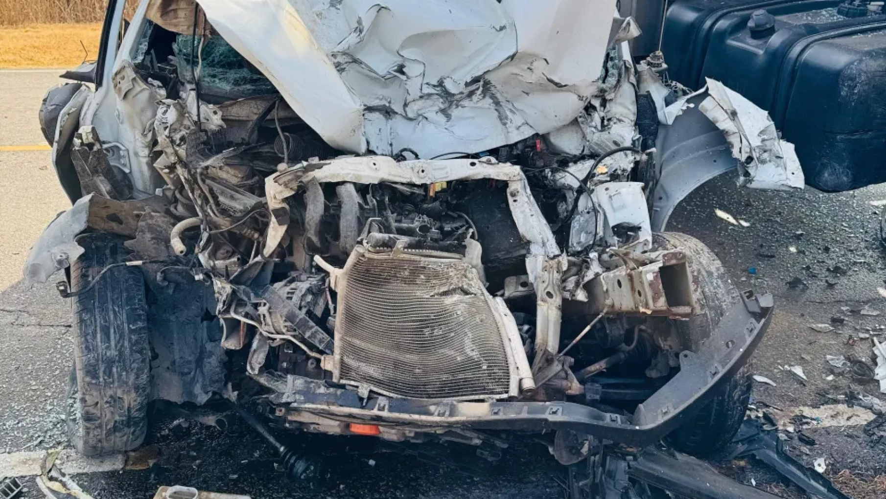 Tragedia en una ruta de Cordoba, una mujer choco un camion de frente