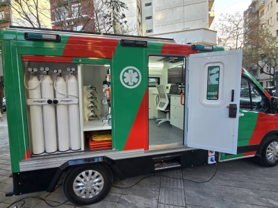 Inauguración del SAME de una base en Once con tecnología inteligente