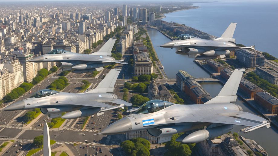 Los F-16 llegan a Argentina: así será su vuelo inaugural