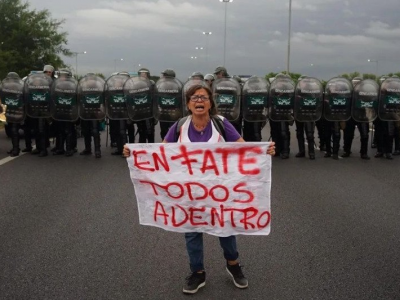 Panamericana colapsada por protesta de FATE