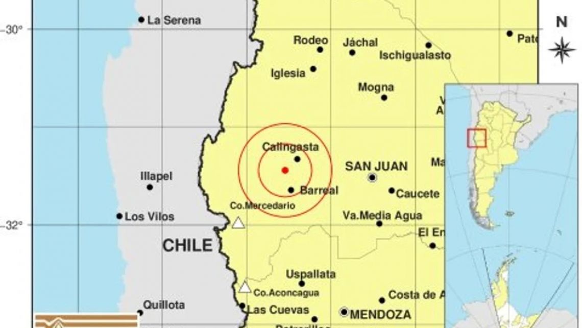 Madrugada movida en Cuyo: un sismo de 4,9 grados sacudió San Juan y Mendoza