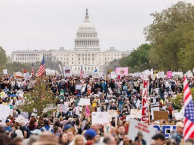 Multitudinarias marchas en EEUU contra la guerra impulsada por Trump y Netanyahu