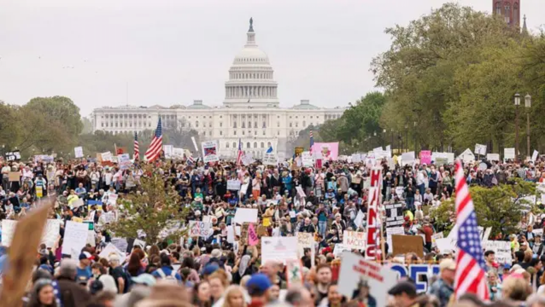 Multitudinarias marchas en EEUU contra la guerra impulsada por Trump y Netanyahu